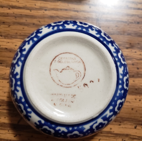 Two Vintage small butterfly and flower bowls handmade in Poland - Picture 3 of 8